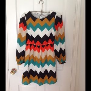 Zig zag print dress.